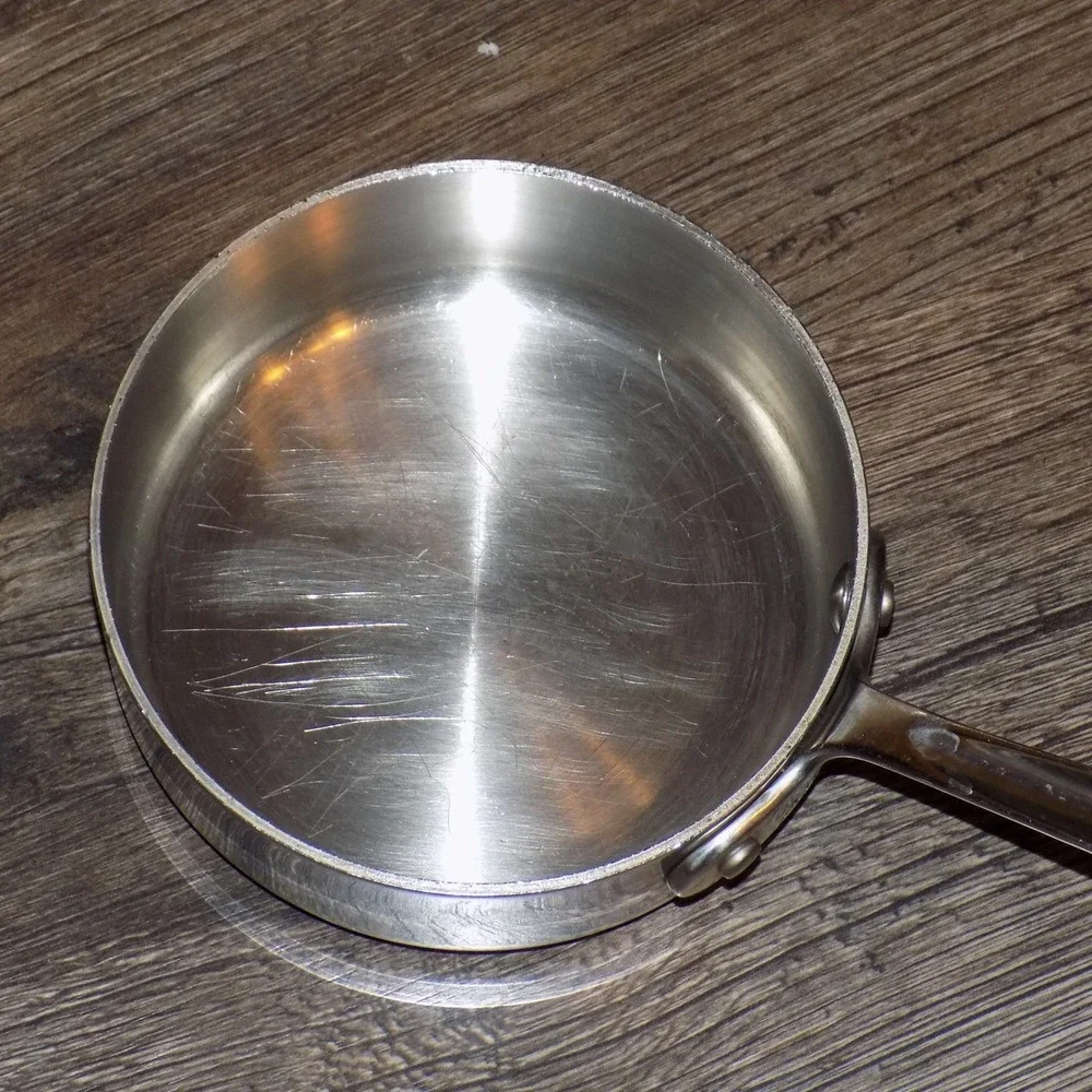 All-Clad 1qt Butter Warmer Small Sauce Pan Silver Stainless Steel Riveted Handle